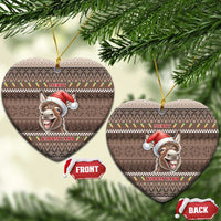 Donkey Christmas Ceramic Ornament Merry Kiss My Ass - Wonder Print Shop