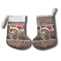 Donkey Christmas Stocking Merry Kiss My Ass - Wonder Print Shop