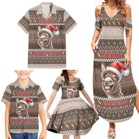 Donkey Christmas Family Matching Summer Maxi Dress and Hawaiian Shirt Merry Kiss My Ass - Wonder Print Shop