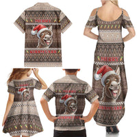 Donkey Christmas Family Matching Summer Maxi Dress and Hawaiian Shirt Merry Kiss My Ass - Wonder Print Shop