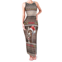 Donkey Christmas Family Matching Tank Maxi Dress and Hawaiian Shirt Merry Kiss My Ass - Wonder Print Shop