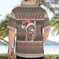 Donkey Christmas Hawaiian Shirt Merry Kiss My Ass - Wonder Print Shop
