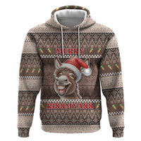 Donkey Christmas Hoodie Merry Kiss My Ass - Wonder Print Shop