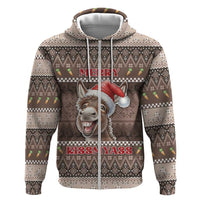 Donkey Christmas Hoodie Merry Kiss My Ass - Wonder Print Shop