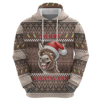 Donkey Christmas Hoodie Merry Kiss My Ass - Wonder Print Shop