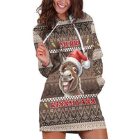 Donkey Christmas Hoodie Dress Merry Kiss My Ass - Wonder Print Shop