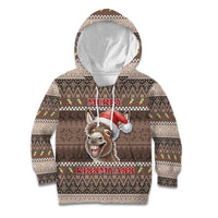 Donkey Christmas Kid Hoodie Merry Kiss My Ass - Wonder Print Shop