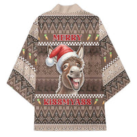 Donkey Christmas Kimono Merry Kiss My Ass - Wonder Print Shop
