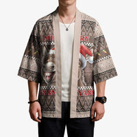 Donkey Christmas Kimono Merry Kiss My Ass - Wonder Print Shop
