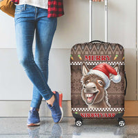 Donkey Christmas Luggage Cover Merry Kiss My Ass - Wonder Print Shop