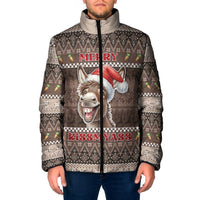 Donkey Christmas Padded Jacket Merry Kiss My Ass - Wonder Print Shop