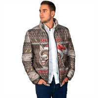 Donkey Christmas Padded Jacket Merry Kiss My Ass - Wonder Print Shop