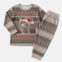 Donkey Christmas Pajama Set Merry Kiss My Ass - Wonder Print Shop