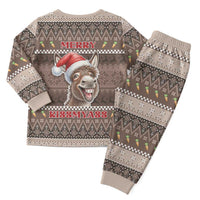 Donkey Christmas Pajama Set Merry Kiss My Ass - Wonder Print Shop