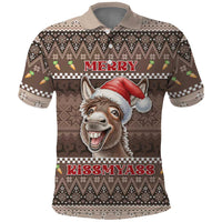 Donkey Christmas Polo Shirt Merry Kiss My Ass - Wonder Print Shop