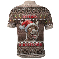 Donkey Christmas Polo Shirt Merry Kiss My Ass - Wonder Print Shop