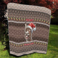 Donkey Christmas Quilt Merry Kiss My Ass - Wonder Print Shop