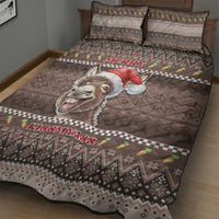 Donkey Christmas Quilt Bed Set Merry Kiss My Ass - Wonder Print Shop