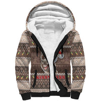 Donkey Christmas Sherpa Hoodie Merry Kiss My Ass - Wonder Print Shop