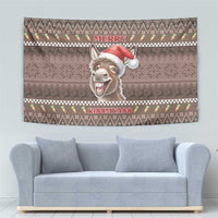 Donkey Christmas Tapestry Merry Kiss My Ass - Wonder Print Shop