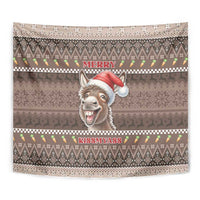Donkey Christmas Tapestry Merry Kiss My Ass - Wonder Print Shop