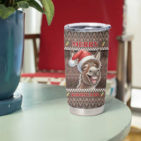 Donkey Christmas Tumbler Cup Merry Kiss My Ass - Wonder Print Shop