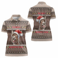 Donkey Christmas Women Polo Shirt Merry Kiss My Ass - Wonder Print Shop