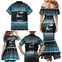 Cat Christmas Family Matching Mermaid Dress and Hawaiian Shirt It’s Fine I’m Fine Everything Is Fine - Wonder Print Shop