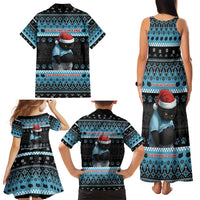 Cat Christmas Family Matching Tank Maxi Dress and Hawaiian Shirt It’s Fine I’m Fine Everything Is Fine - Wonder Print Shop