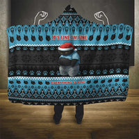 Cat Christmas Hooded Blanket It’s Fine I’m Fine Everything Is Fine - Wonder Print Shop