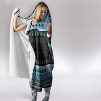 Cat Christmas Hooded Blanket It’s Fine I’m Fine Everything Is Fine - Wonder Print Shop