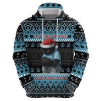 Cat Christmas Hoodie It’s Fine I’m Fine Everything Is Fine - Wonder Print Shop