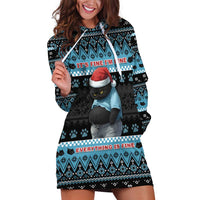 Cat Christmas Hoodie Dress It’s Fine I’m Fine Everything Is Fine - Wonder Print Shop