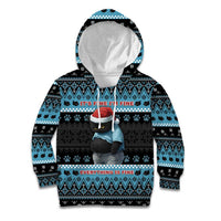 Cat Christmas Kid Hoodie It’s Fine I’m Fine Everything Is Fine - Wonder Print Shop
