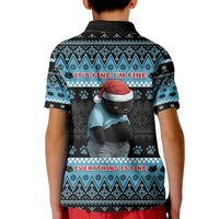 Cat Christmas Kid Polo Shirt It’s Fine I’m Fine Everything Is Fine - Wonder Print Shop