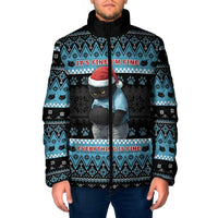 Cat Christmas Padded Jacket It’s Fine I’m Fine Everything Is Fine - Wonder Print Shop