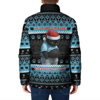 Cat Christmas Padded Jacket It’s Fine I’m Fine Everything Is Fine - Wonder Print Shop
