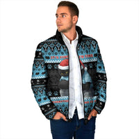 Cat Christmas Padded Jacket It’s Fine I’m Fine Everything Is Fine - Wonder Print Shop
