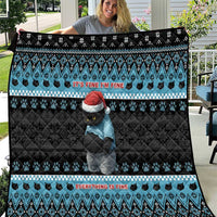 Cat Christmas Quilt It’s Fine I’m Fine Everything Is Fine - Wonder Print Shop