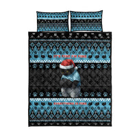 Cat Christmas Quilt Bed Set It’s Fine I’m Fine Everything Is Fine - Wonder Print Shop