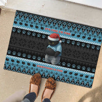 Cat Christmas Rubber Doormat It’s Fine I’m Fine Everything Is Fine - Wonder Print Shop