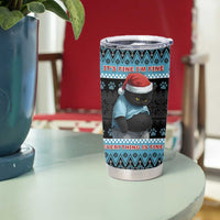 Cat Christmas Tumbler Cup It’s Fine I’m Fine Everything Is Fine - Wonder Print Shop