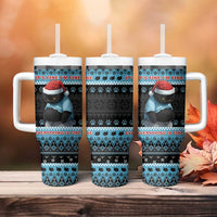 Cat Christmas Tumbler With Handle It’s Fine I’m Fine Everything Is Fine - Wonder Print Shop