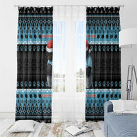 Cat Christmas Window Curtain It’s Fine I’m Fine Everything Is Fine - Wonder Print Shop