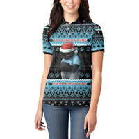 Cat Christmas Women Polo Shirt It’s Fine I’m Fine Everything Is Fine - Wonder Print Shop