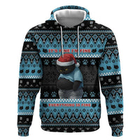 Cat Christmas Zip Hoodie It’s Fine I’m Fine Everything Is Fine - Wonder Print Shop