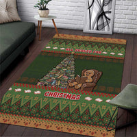 Book Lovers Christmas Area Rug Gingerbread With Xmas Book Tree - Wonder Print Shop