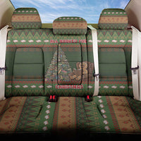 Book Lovers Christmas Back Car Seat Cover Gingerbread With Xmas Book Tree - Wonder Print Shop