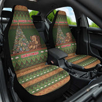 Book Lovers Christmas Car Seat Cover Gingerbread With Xmas Book Tree - Wonder Print Shop