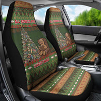 Book Lovers Christmas Car Seat Cover Gingerbread With Xmas Book Tree - Wonder Print Shop